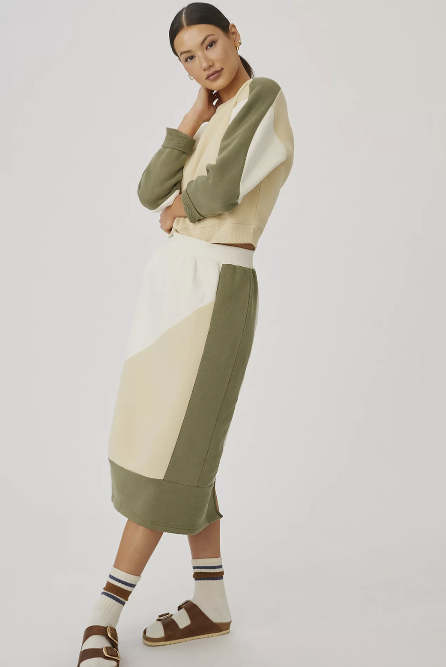 Anthropologie Daily Practice Midi Skirt - New Small